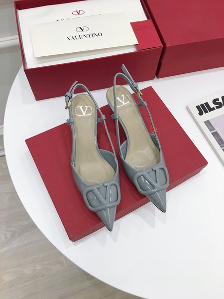 Valentino Big V Buckle Slippers