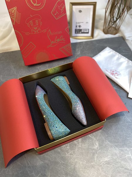 Christian Louboutine Full diamond series heel height: flat bottom/1.5CM/6.5CM/8.5CM/10CM/12CM