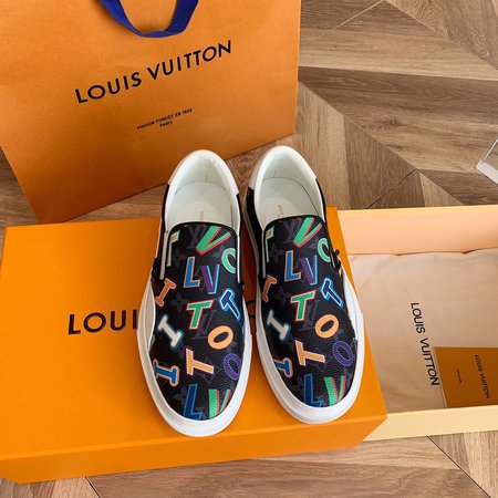 Louis Vuitton NBA joint graffiti loafers