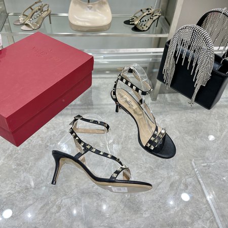 Valentino Cowhide sandals with heel height 6.5cm/8cm