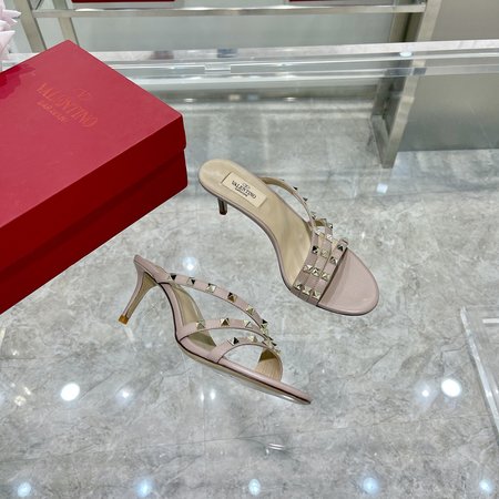 Valentino Cowhide slippers with 6.5cm/8cm high