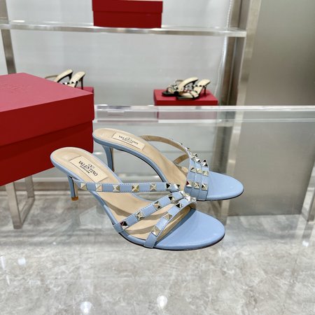 Valentino Cowhide slippers with 6.5cm/8cm high