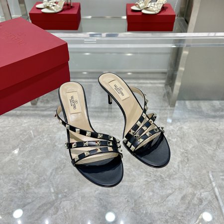 Valentino Cowhide slippers with 6.5cm/8cm high