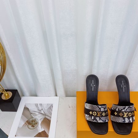 Louis Vuitton high heel slippers