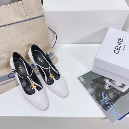 Celine Arc de Triomphe T-Bar Mary Jane shoes