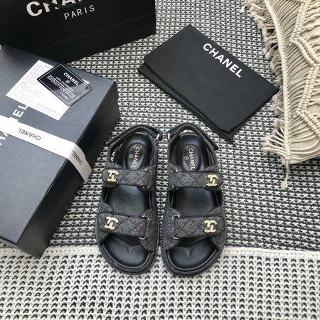 Chanel Textile Velcro Sandals