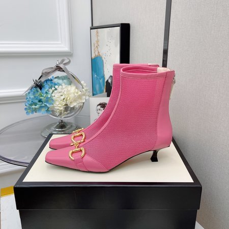 Gucci Horsebit Kitten Heels Boots