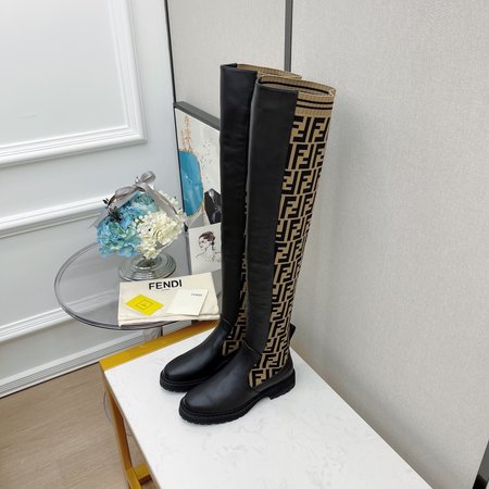 Fendi Martin boots FF socks stretch ankle boots / mid boots Rockoko