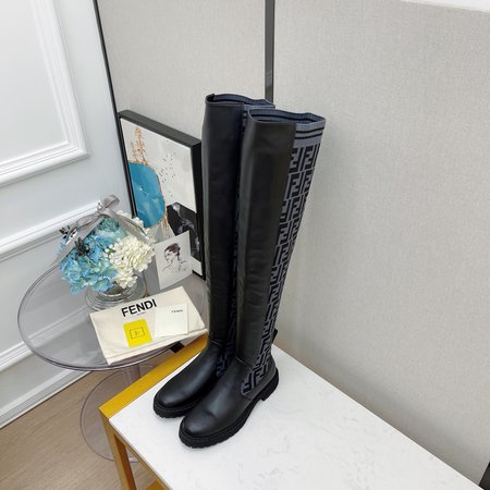 Fendi Martin boots FF socks stretch ankle boots Rockoko