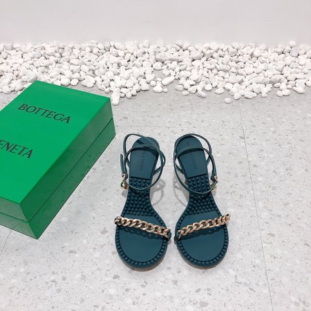 Bottega Chain high heel sandals in sheepskin