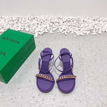 Bottega Chain high heel sandals in sheepskin