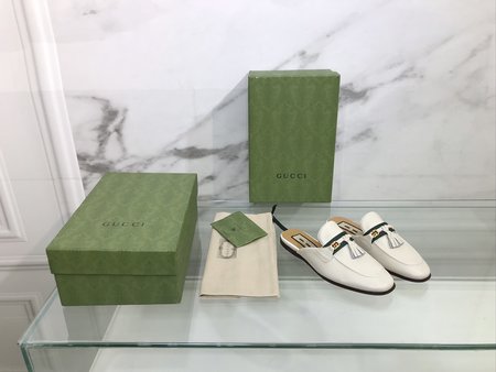 Gucci Flat tassel slippers calfskin lining cowhide
