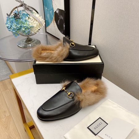 Gucci Classic horsebit wool slippers