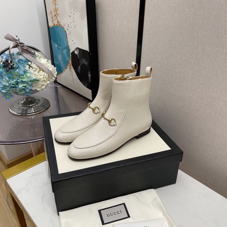 Gucci Horsebit Classic Short Boots in Lambskin