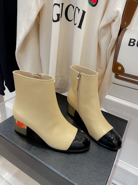 Chanel Metal heel boots, lambskin heel height: 5.5cm