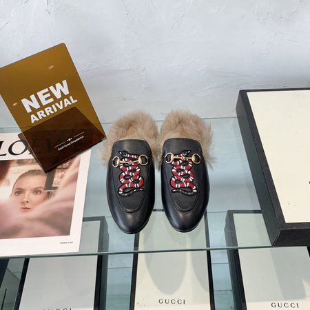 Gucci Classic horsebit wool slippers