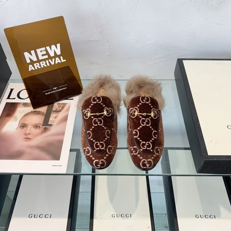 Gucci Classic horsebit wool slippers