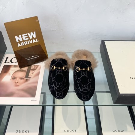 Gucci Classic horsebit wool slippers