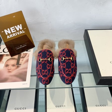 Gucci Classic horsebit wool slippers