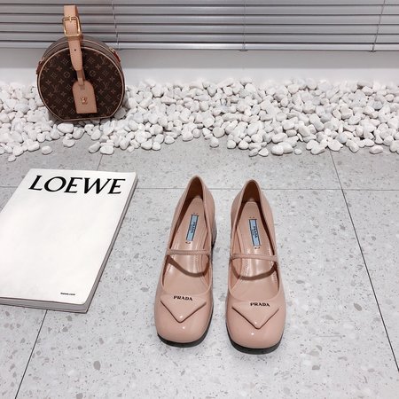 Prada chunky heel mary jane shoes