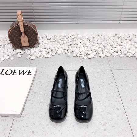 Prada chunky heel mary jane shoes