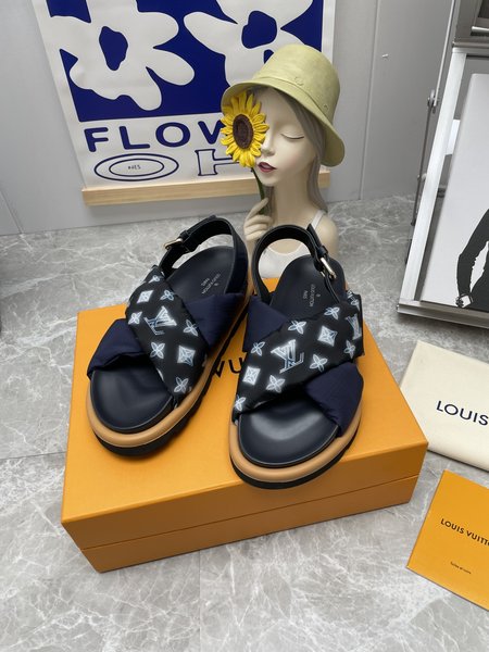 Louis Vuitton cross strap sandals