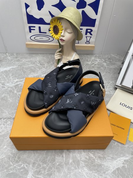 Louis Vuitton cross strap sandals