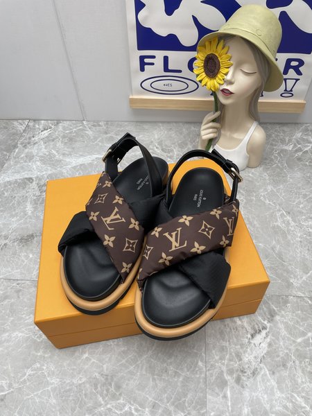 Louis Vuitton cross strap sandals