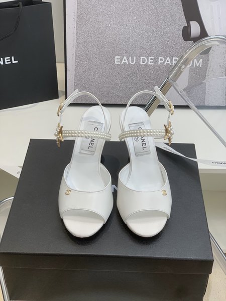 Chanel fish mouth sandals