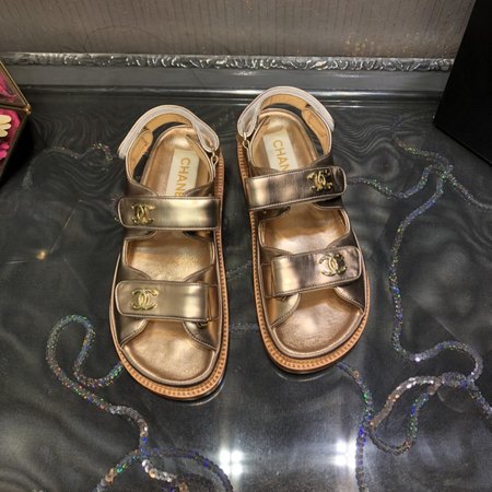 Chanel Platform Beach Sandals