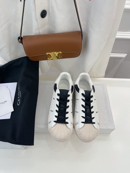 Celine shell toe white shoes