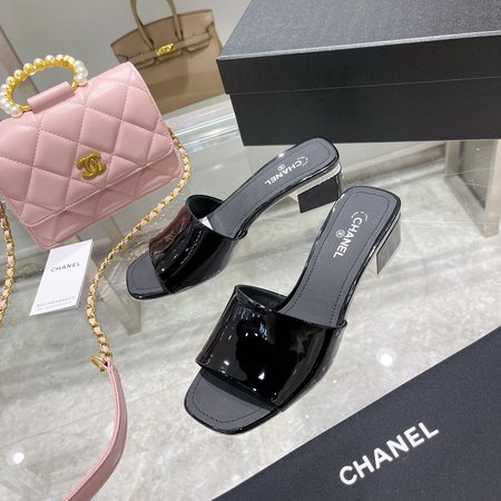 Chanel Multicolored patent-leather sandals