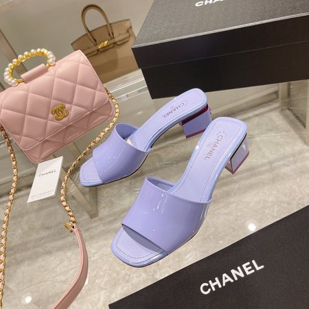 Chanel Multicolored patent-leather sandals
