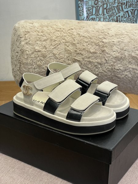 Chanel Platform Velcro Sandals