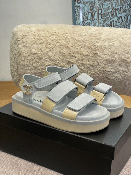 Chanel Platform Velcro Sandals
