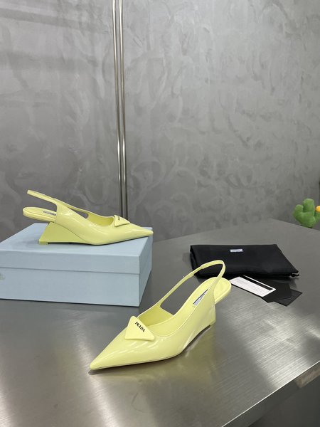 Prada Pearl Open WedGes Sandals