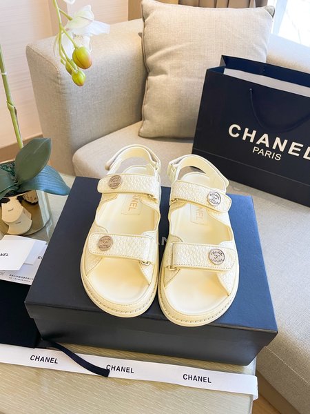 Chanel leather sandals