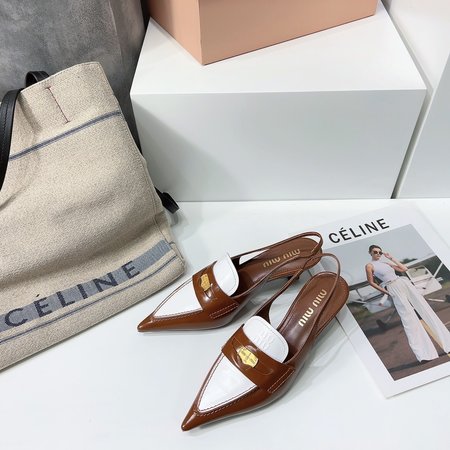 Miu Miu Coin Kitten Heels Sandals