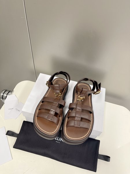 Celine Retro sandals leather material