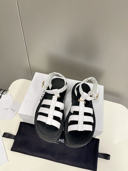 Celine Retro sandals leather material