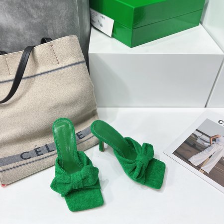 Valentino Premium Plush Bow High Heel Slippers