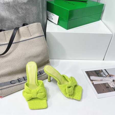 Valentino Premium Plush Bow High Heel Slippers