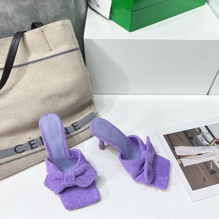 Valentino Premium Plush Bow High Heel Slippers