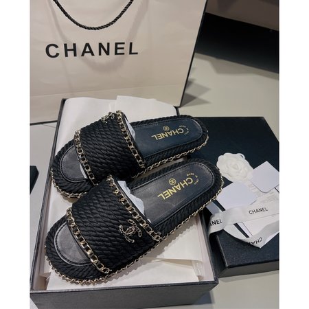 Chanel chain slippers