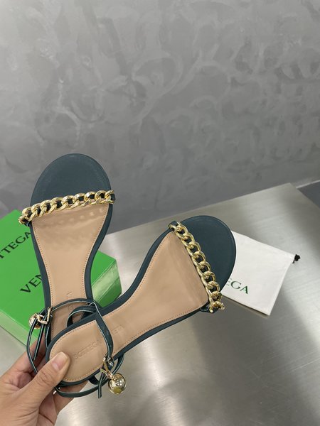 Bottega Veneta Gold Ball Flat Sandals