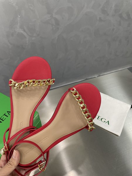 Bottega Veneta Gold Ball Flat Sandals