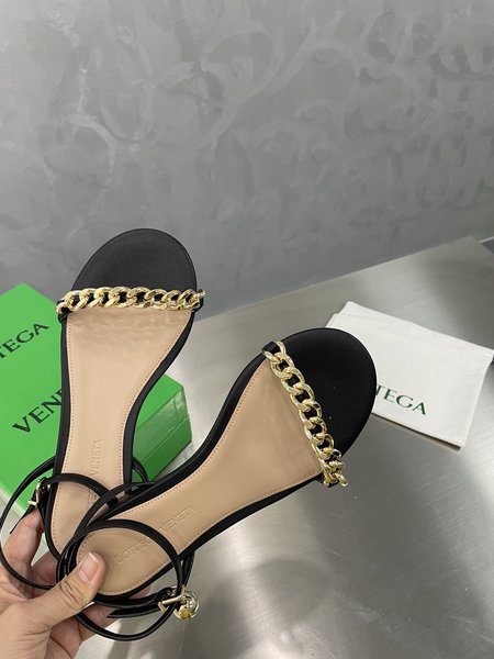 Bottega Veneta Gold Ball Flat Sandals