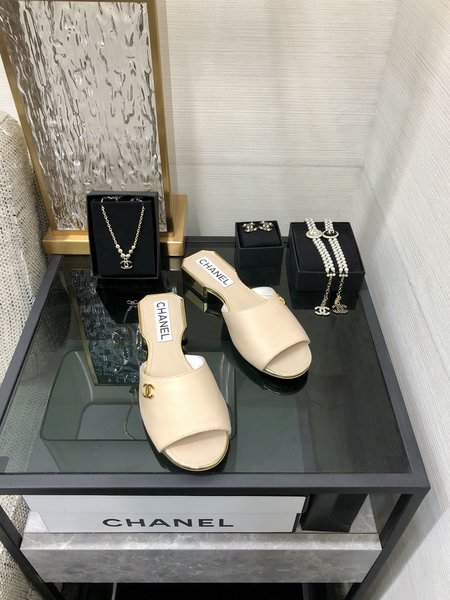 Chanel open toe sandals slippers