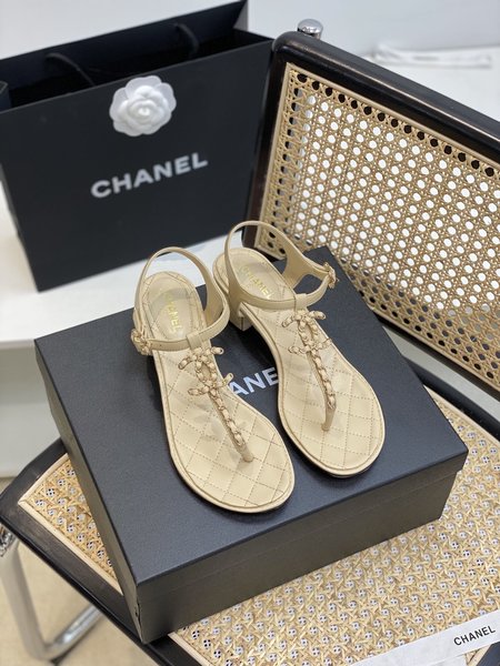 Chanel Classic strappy calfskin sandals