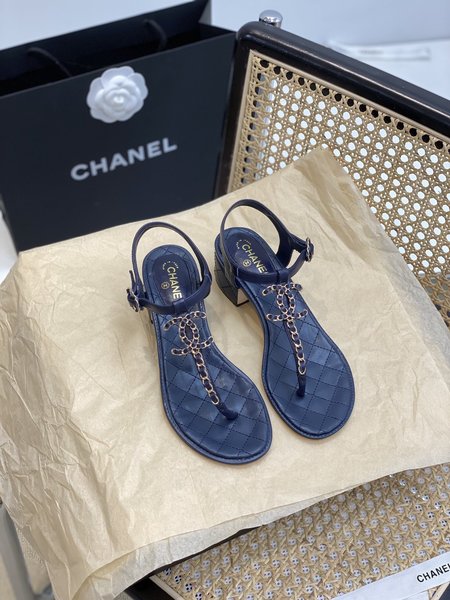 Chanel Classic strappy calfskin sandals